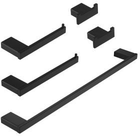 5-Piece Bath Hardware Set with Towel Bar Towel Hook Toilet Paper Holder