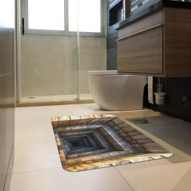 Realistic 3D Stone Step Doormat Non-Slip Entrance Mat Optical Illusion Decor Waterproof Easy Clean Indoor Outdoor Welcome Rug