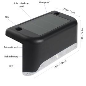 Solar LED Bright Deck Lights 4 Pcs Outdoor Garden Patio Railing Decks Path Lighting