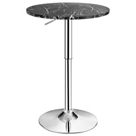 360�� Swivel Round Pub Table with Height Adjustable
