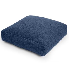 Jaxx Brio Large D��cor Floor Pillow / Meditation Yoga Cushion, Shearling Faux Lamb, Indigo