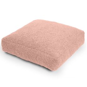 Jaxx Brio Large D��cor Floor Pillow / Meditation Yoga Cushion, Shearling Faux Lamb, Pink