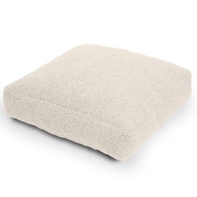 Jaxx Brio Large D��cor Floor Pillow / Meditation Yoga Cushion, Shearling Faux Lamb, Cloud