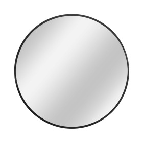 47"Aluminum alloy thin-edged black round mirror