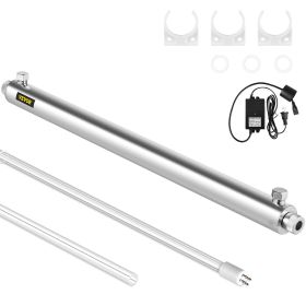 VEVOR UV Water Purifier Sterilizer Filter, UV Light Water Filter for Whole House Water Purification, 12GPM 110V 55W, Inlet/Outlet 3/4" MNTP