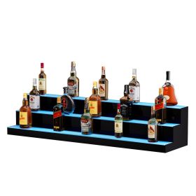 VEVOR LED Lighted Liquor Bottle Display Bar Shelf RF & App Control 48" 3-Step