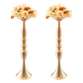 VEVOR 24PCS 50cm/19.7' Wedding Flower Vase Metal Gold Floral Stand for Table