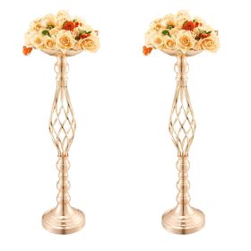VEVOR 20PCS 58cm/22.83' Wedding Flower Vase Metal Gold Floral Stand for Table