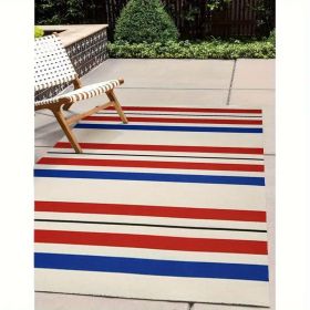 "Patriotic Diatom Mud Doormat - Red White Blue Non-Slip Entrance Mat for Indoor/Outdoor Use, Easy Clean Family Decor"