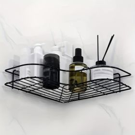 (FST-FA-PI)1pcs Wall Mounted Bathroom Shelf, Shower Caddy Rack, No Punching Triangle Storage Rack For Bathroom Kitchen, Bathroom Accessories