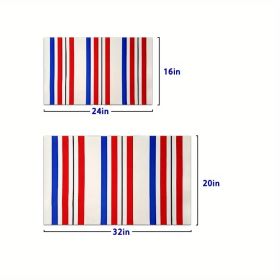 "Independence Day Doormat - Non-Slip Patriotic Family Welcome Mat, Natural Diatom Mud, Indoor/Outdoor"