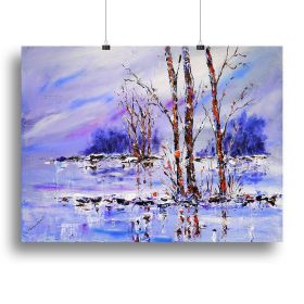Frozen Tree Painting Canvas Print or Poster