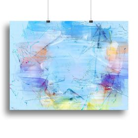 Blue Oil Painting Canvas Print or Poster