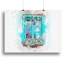 Window Painting Canvas Print or Poster