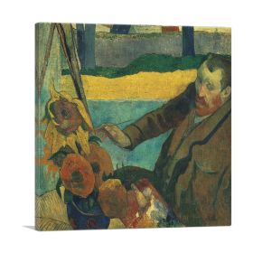 Vincent van Gogh Painting Sunflowers 1888