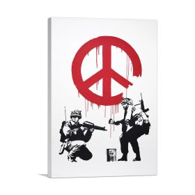 Soldiers Painting Peace Sign