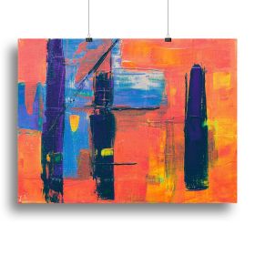 Red And Blue Abstract Painting Canvas Print or Poster