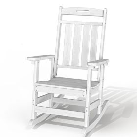 HDPE-Plastic-Outdoor-Rocking-Chair (Option: White-1pack)