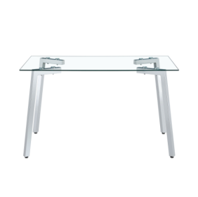 Glass Dining Table Transparent, 130  80   8MM (Option: SilverClear)