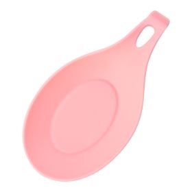 Silicone Spoon Mat Easy To Clean Kitchen Mat Shelf Mat Heat Insulation (Color: PINK)
